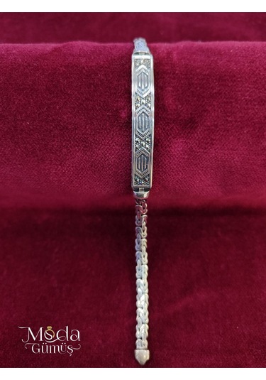 Modagümüşevi Margazit Taşlı Gümüş Erkek Kral Bileklik