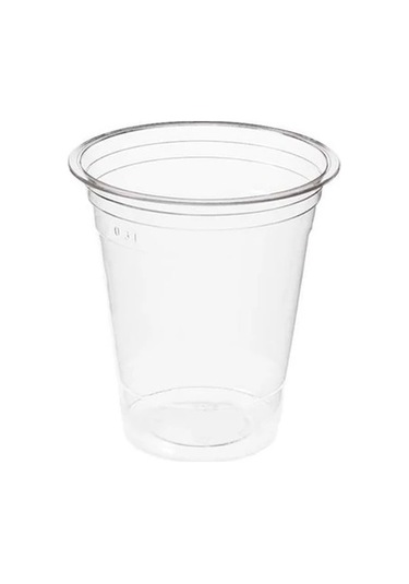 Plastik Milkshake Bardağı 50'li Şeffaf Meşrubat Bardağı Limonata Cup Kapaklı İçecek 300 Cc Ml