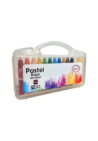 Miart Pastel Boya 12 Renk Çantalı Çok Renkli