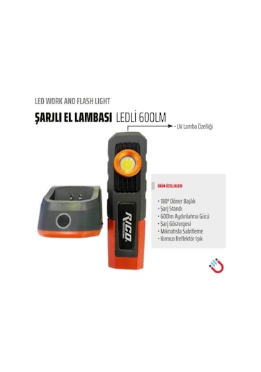 Rico Şarjlı Led Lamba 600 Lümen Standlı 013-rc0027 Beyaz