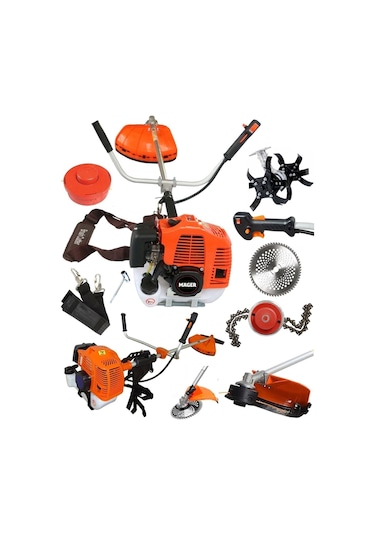 Mager Benzinli Yan Tip 52 Cc 9,9hp Tırpan Capa Canavar Başlık Çim Çalı Çırpı Biçme Makinası