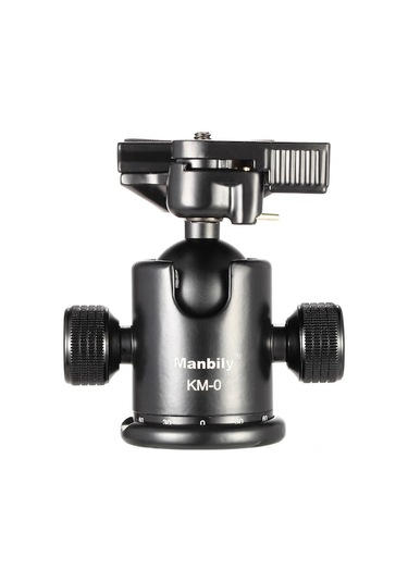 Manbily Km-0 Profesyonel 360 Dönebilen Alüminyum Tripod Başlığı - 15kg Taşıma Kapasiteli