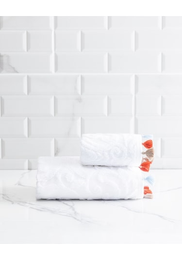 Madame Coco Giverny Yüz Havlusu - Beyaz