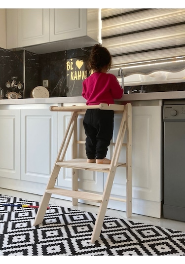 Minik Kaşifler İçin Güvenli Ve Pratik Öğrenme Kulesi Ahşap