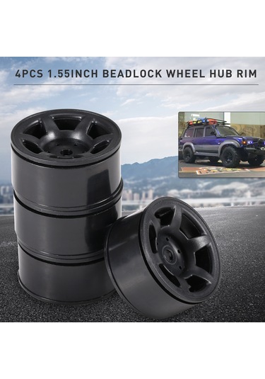 Kosona Ax-415wh 1/10 Rc Araç Plastik Jant Seti - 4 Parça, 46x23mm, Beyaz, Tf2 Cc01 Cc02 Lc70 Lc80 D90 Uyumlu