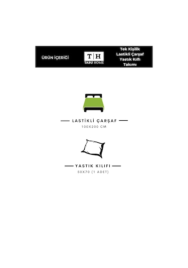 Tabu Home Sarı Tek Kişilik Lastikli Çarşaf