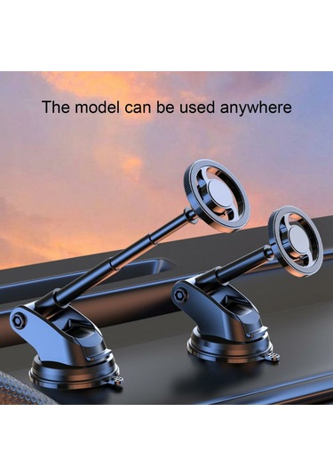 Araba Dashboard Montaj Vantuz Tabanı Teleskopik Kol Manyetik Telefon Tutucu Braketi