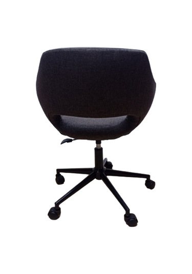 Ofis Koltuğu Çalışma Sandalyesi Kahverengi Renk Keten Kumaş Döküm