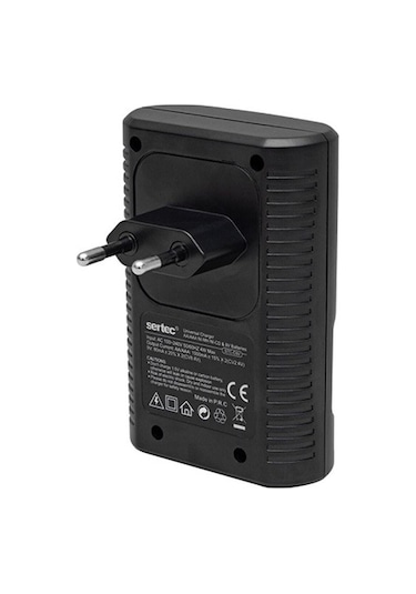 Sertec STC-9V Pil Şarj Cihazı + Varta 9V Şarjlı Pil 2'li