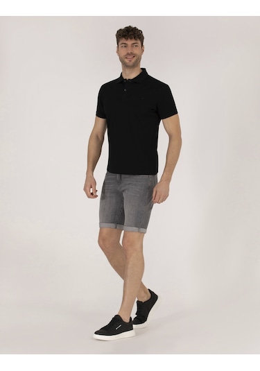 Pierre Cardin Erkek Gri Şort Jean 50267804-vr024 Gri