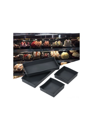 Teltree Fırın İçin 4'lü Silikon Pişirme Tepsisi - Kare Ve Dikdörtgen Modeller Diğer