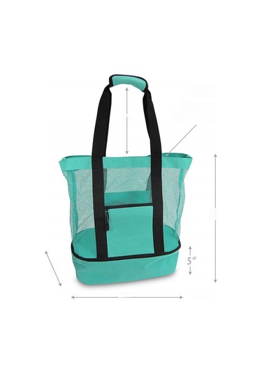 Shineyee Siyah Dışarıda Piknik Çantası: Isı Yalıtımı Sağlar, Karpuzluk Tutar, Ağaç Kumaşı Plaj Çantası, Çok Amaçlı Buz Çantası Siyah