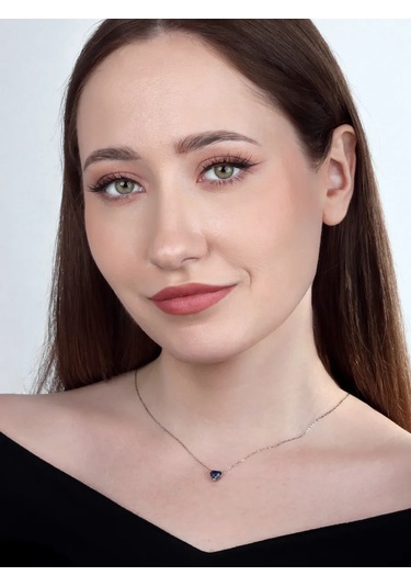 Uvelirnye Tradicii 925 Ayar Gümüş Safirli Kolye 86426250 Gri