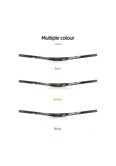 Monyee Alüminyum Dağ Bisikleti Sapı 720-780mm Uzun Ergonomik Cnc Büküm Antrenman Kontrol Güvenliği Yeşil