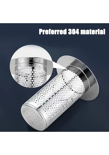 Paslanmaz Çelik Yer Sifonu Filtresi Saç Catcher Duş Lavabo Çelik