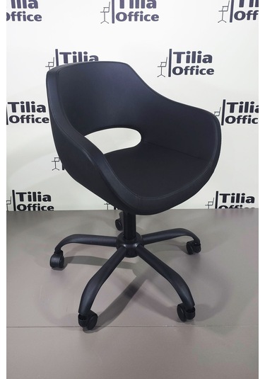 Monaco Çalışma Kesim Koltuğu Yonca Tekerlekli Siyah Ayak Siyah