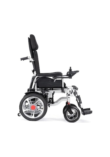 Ayak Kalkar Sırt Yatar Akülü Tekerlekli Sandalye Baş Destegi