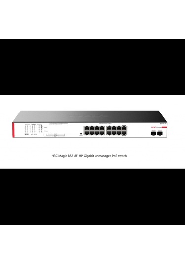 H3c Magic Bs218f-hp, 18 Port, Gigabit, 16 Port Poe, 225w, 2 Port Gigabit Uplink, +2 Port Gigabit Sfp