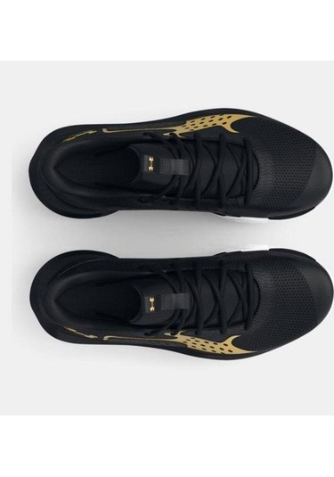 Under Armour Erkek Logo Detaylı Hafif Esneyebilen Bağcıklı Siyah1 Basketbol Ayakkabısı 3026634-001 Siyah - Altın