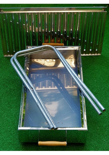 Paslanmaz Katlanabilir Ayaklı Mangal 50 Cm