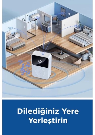 X9 Akıllı Su Geçirmez Kamerali Gece Görüşlü Kablosuz Kapı Zili