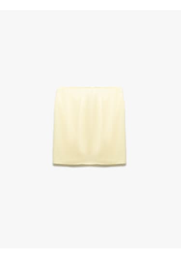 Koton Drape Detaylı Büzgülü Mini Pareo Etek Sarı 5sak70007mk Sarı