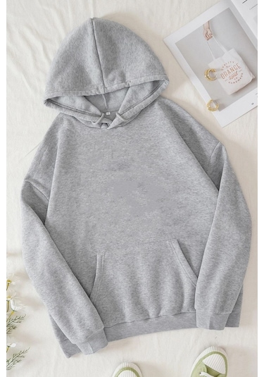 Yin & Yang Tasarım Sweatshirt Gri