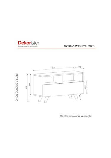 Dekorister Novella K3 Tv Ünitesi Beyaz-Ceviz