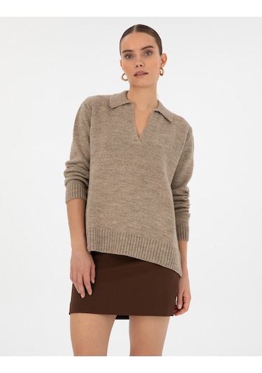 Pierre Cardin Kadın Bej Kazak /triko 50317226-vr011 Bej