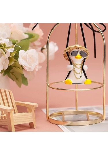 Zoroom Sevimli Salıncak Ördek Araba Dekorasyon Aksesuarları, Araba Dikiz Aynası Kolye Dekorasyon Bayanlar Ve Erkekler İçin Araba Aksesuarları -