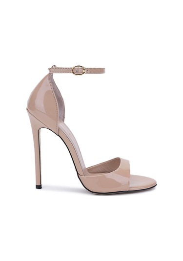 Tamer Tanca Kadın Hakiki Deri Bej Rugan Topuklu Ayakkabı 820 910 Bn Ayk Y25 Nude Krsk Rgn Nude