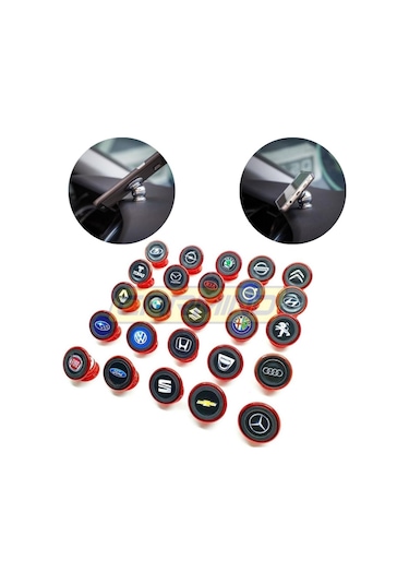 Kırmızı Mıknatıslı Metal Telefon Tutucu