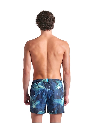 Arena Water Prints Beach Erkek Yeşil Deniz Şortu 007159630 Mavi