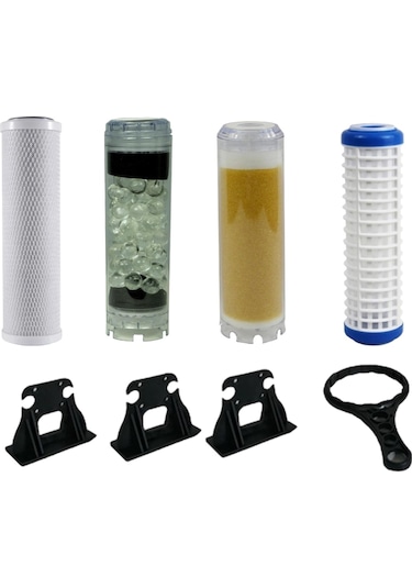 Daire Bina Sayaç Girişi 4 Aşama Su Arıtma Cihazı Ağır Kireç Önleyici Yumuşatma Sistemi