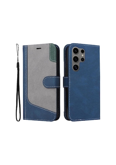 Soulader Samsung Galaxy Uyumlu S25 Ultra İçin Özel Tasarım Pu Deri Flip Kılıf Şık Ve Dayanıklı Koruma