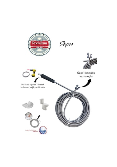 Premium 7 Metre 9mm Matkaplı Kullanım Özel Seri Kanal Susta