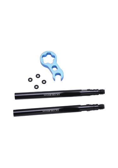 Ximistore9 Yol Bisikleti İç Lastik Valfi Uzatıcı, Alüminyum Allow, Çift Sigorta, 80mm, Gerekli Araçlarla 2 Adet