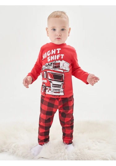 Mami-kids Uzun Kollu Yenidoğan Bebek Pijaması 351301709 Kırmızı