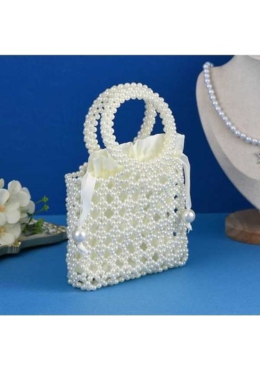 Willowhaven Yeni İnci Kadın Çantası El-boncuklu Bitmiş Moda Podyum Çapraz Vücut Çantası Işık Lüks Kırmızı Cep Telefonu Diğer Çok Renkli