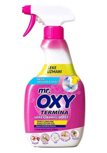 Mr. Oxy Mr.oxy Termina Leke Çıkarıcı Sprey 750 Ml Zorlu Lekelerde Hızlı Etki, Klor İçermeyen Formül
