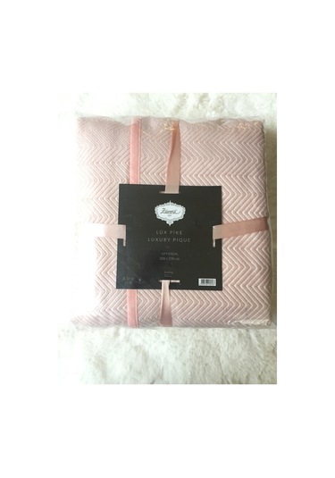 Pike Yazlık Zmrt Somon Çift Dolgun Malzeme V Çizgili Desen Pamukl (410077583) Somon