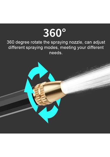 Symbee Taşınabilir Yüksek Basınçlı Bahçe Ve Araç Temizleme Makinesi, Bakır Kaplama Nozul İle Pratik Kullanım Siyah