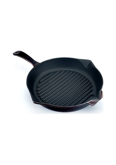 Yuvarlak Döküm Izgara Tavası, 28 Cm 001 Siyah
