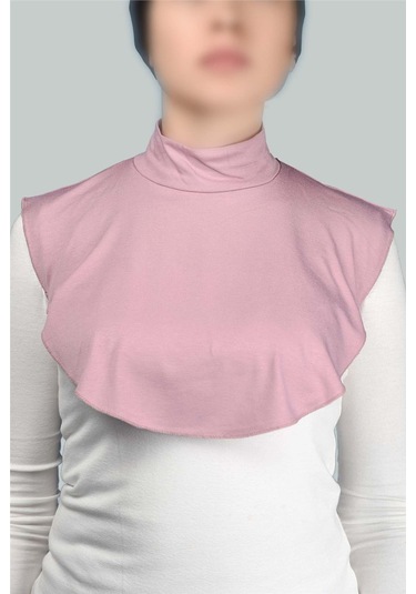 Altobeh Düz Balıkçı Yaka Boğazlı Penye Tesettür Kadın Yakalık Boyunluk - Koyu Pembe