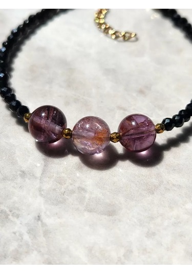 Doğaltaş Spinel Ve Ametrin Taşı Bileklik Çok Renkli