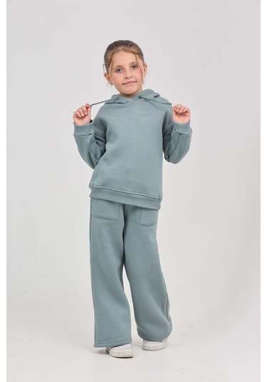 Toontoy Kız Çocuk Tnty Nakışlı Eşofman Takım Mavi