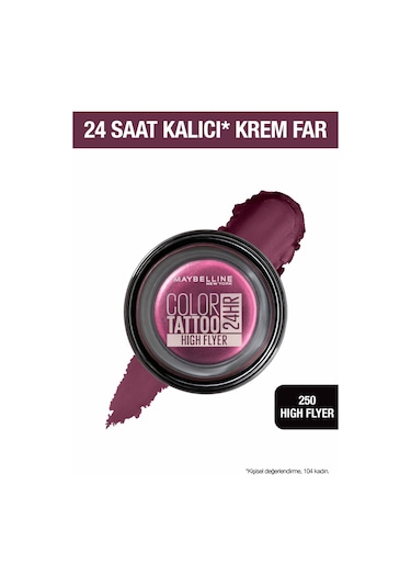 Maybelline New York Color Tattoo Krem Far 250 High Flyer Bordo
