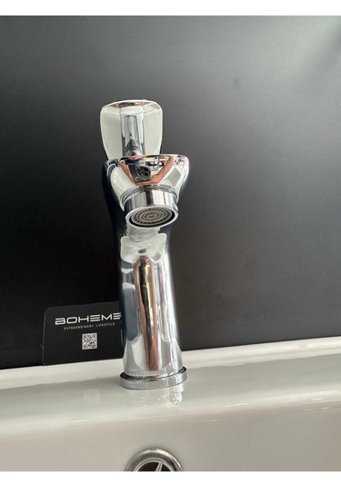 Boheme Fleko Lavabo Bataryası Krom Renk Pirinç Döküm Krom