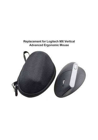 Moveevo Logitech Mx Vertical İçin Ergonomik Kablosuz Mouse Taşıma Çantası - Eva Sert Kılıf, Siyah-gri, Taşımada Koruma Siyah