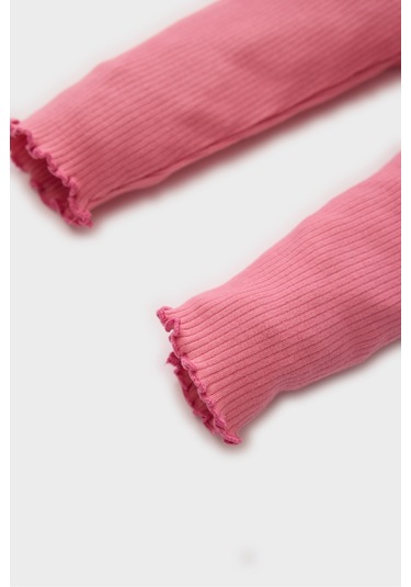 DeFacto Kız Bebek Düz Paça Fitilli Kaşkorse Basic Düz Tayt Z4676A225SPPN280 Pembe